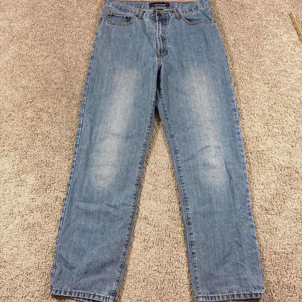 Y2K Eddie Domani Light Wash Relaxed Straight Leg‎ Jeans Mens 32x32 EUC